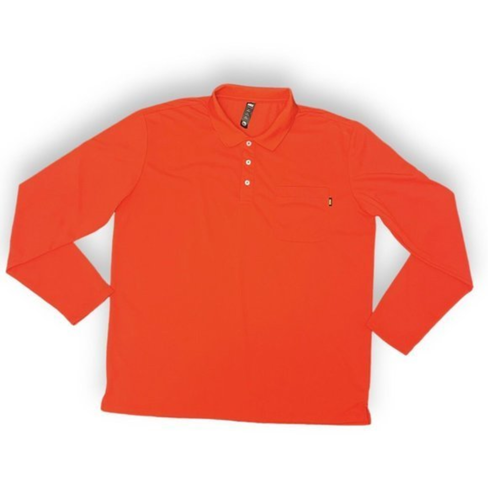 MIER Polo‎ Shirt Men's Size XL Red Long Sleeve Collared 100% Polyester